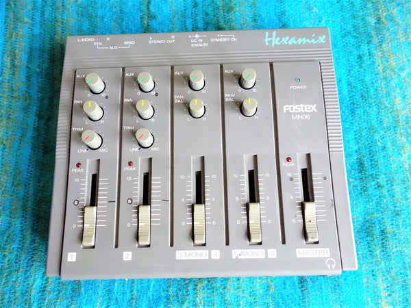 Fostex MN06 Hexamix 6ch Stereo Mixer w/ AC Adapter - H089