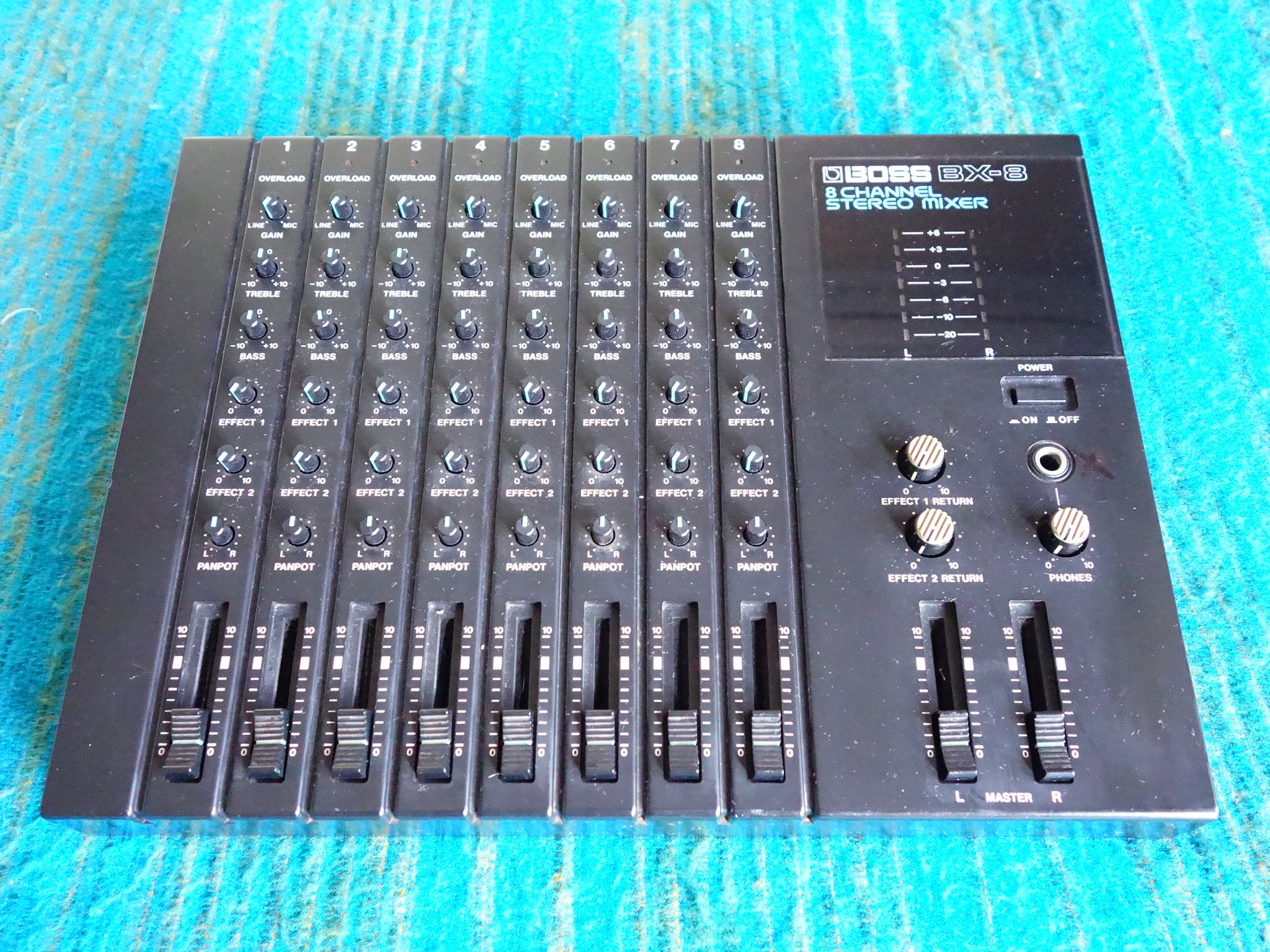 Boss BX-8 8 Channel Compact Stereo Mixer w/ AC Adapter - 80's