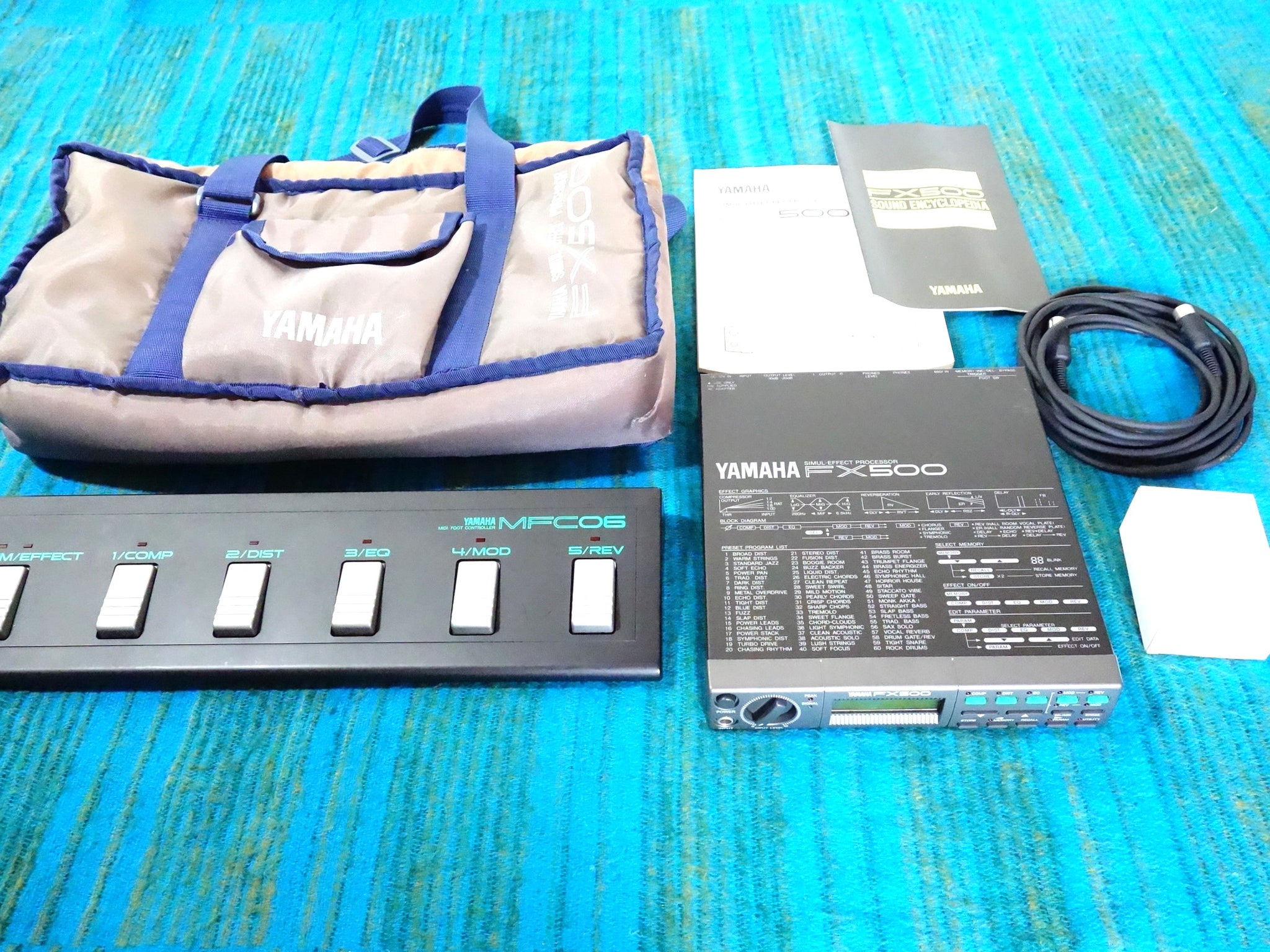 ギター YAMAHA FX500 SIMUL-EFFECT PROCESSOR Yamaha FX500 Guitar Simul Effect Processor - Complete Set - I072