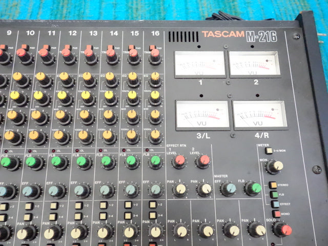 【ジャンク品】TASCAM M-216 TASCAM M-216 Analog Mixer 16ch, Output PGM-4ch TEAC Sound output