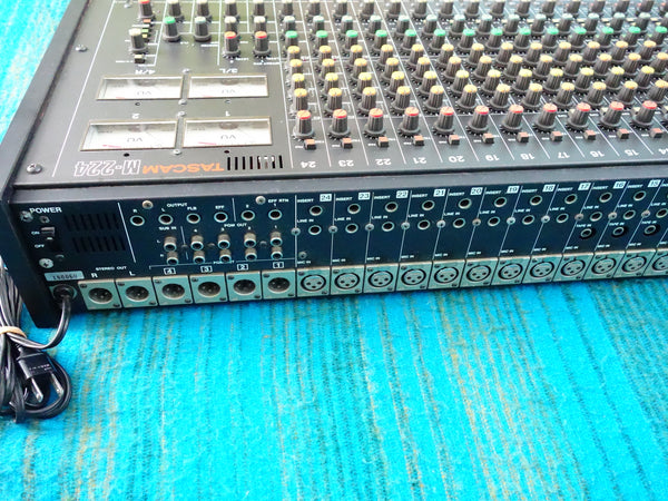 Tascam M-224 24 Channel Analog Stereo Mixer w/ Flight Case - Serviced - J050