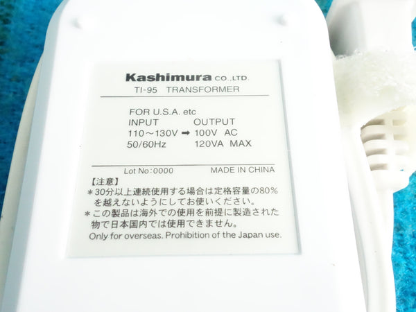 Kashimura TI-95 Step Down Transformer 110-130V to100V 120w max - J062