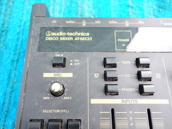 Audio Technica AT-MX 33 Disco Mixer w/ AC Adapter - J096