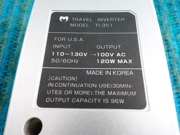 Kashimura TI-351 Step Down Transformer 110-130V to 100V 120w max - K006
