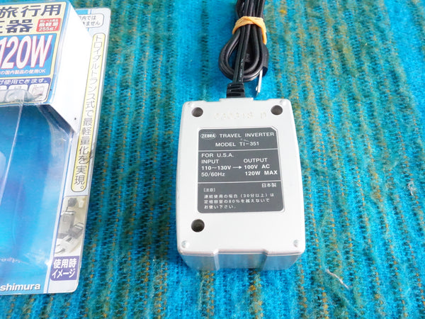 Kashimura TI-351 Step Down Transformer w/ Original Box -110-130V to 100V 120w - K050