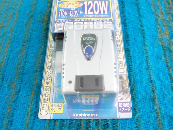 Kashimura TI-351 Step Down Transformer w/ Original Box -110-130V to 100V 120w - K052