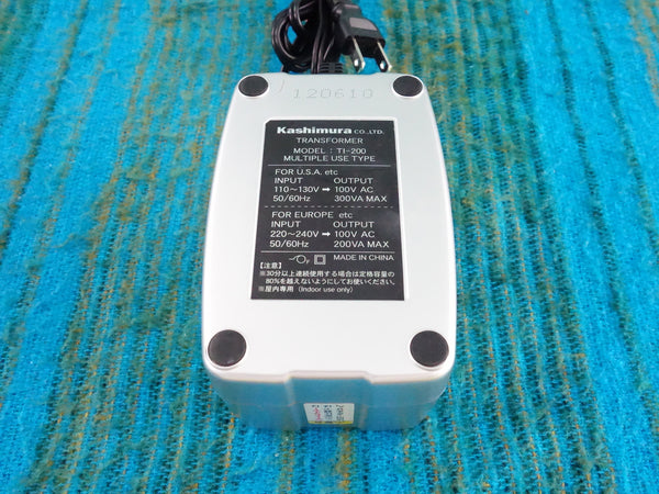 Kashimura TI-200 Step down Transformer 120/230V to 100V - 300/200w max - K072