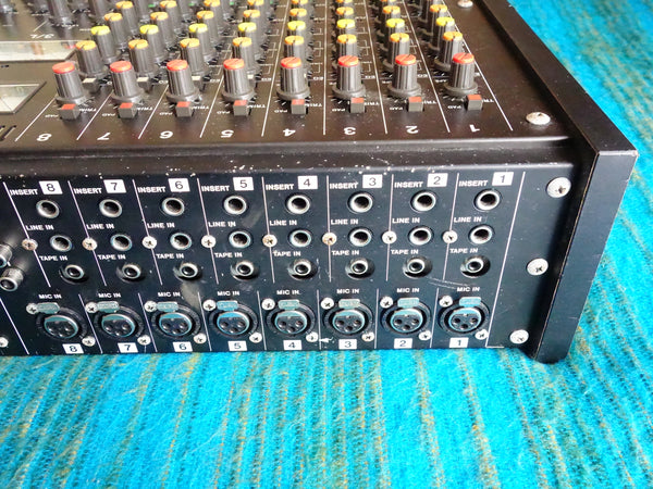 Tascam M-208 8 Channel Analog Stereo Mixer 80's w/ Flight Case - Serviced - G25