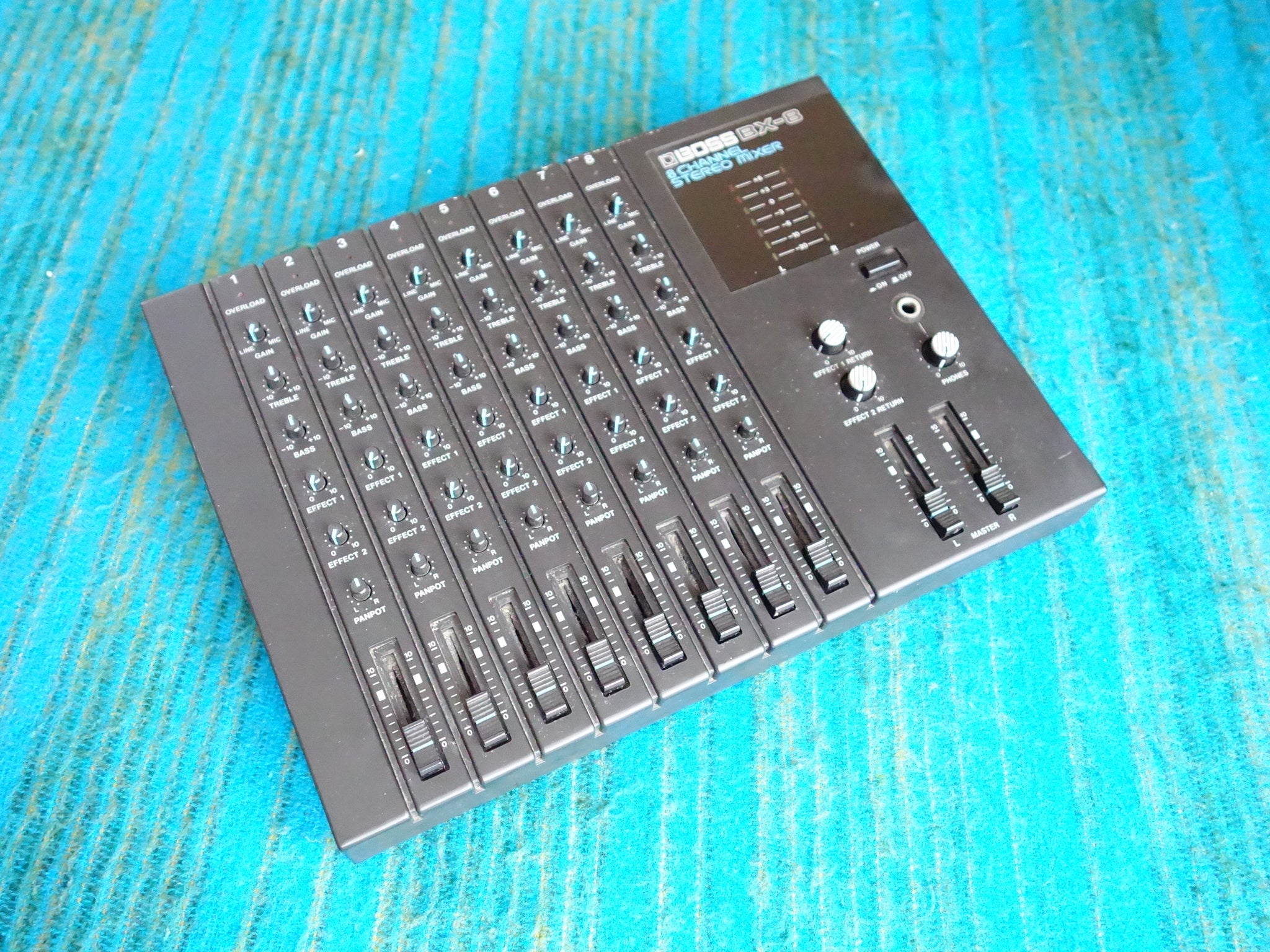 Boss BX-8 8 Channel Compact Stereo Mixer w/ AC Adapter - 80's