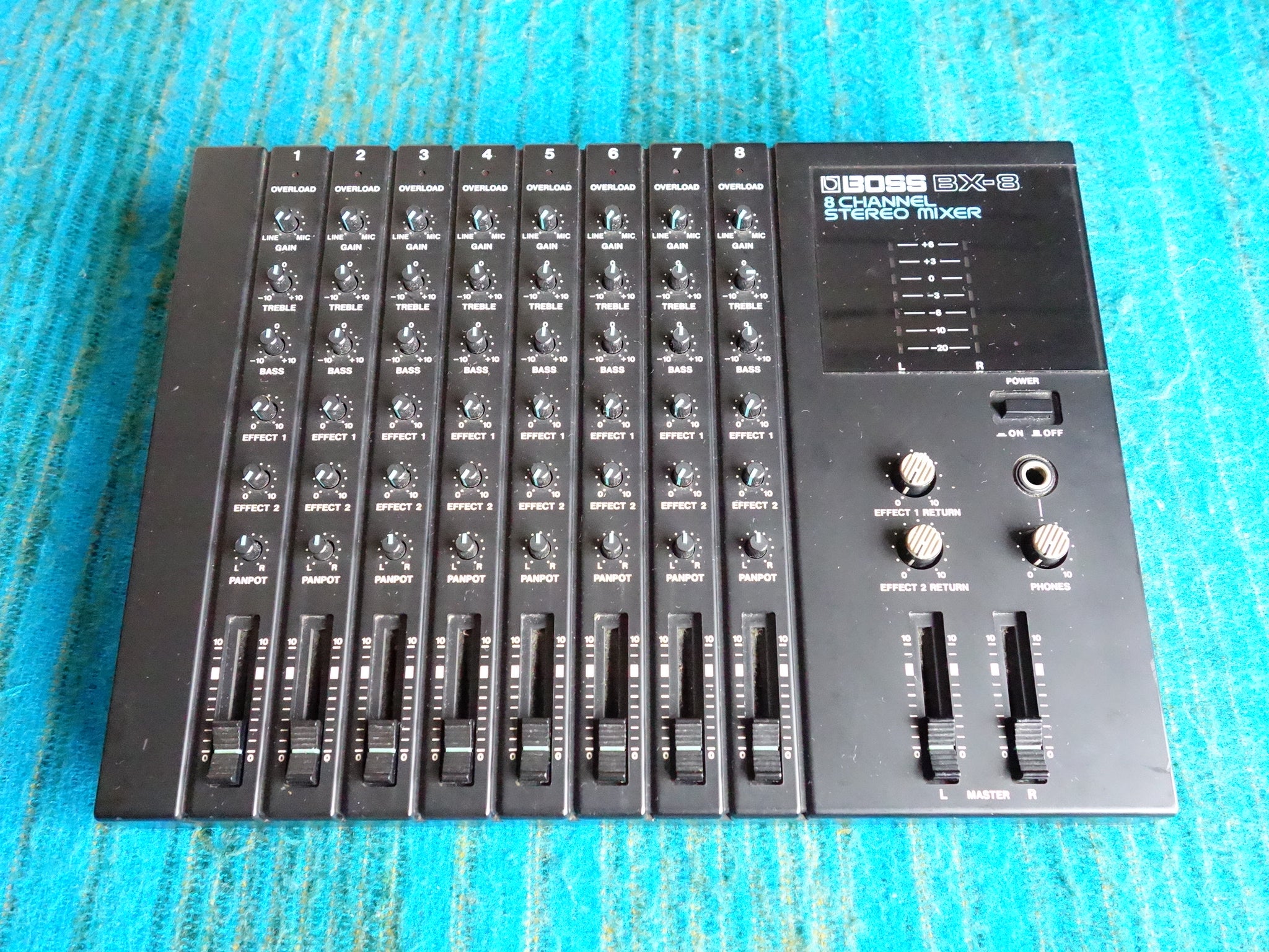 Boss BX-8 8 Channel Compact Stereo Mixer w/ AC Adapter - 80's