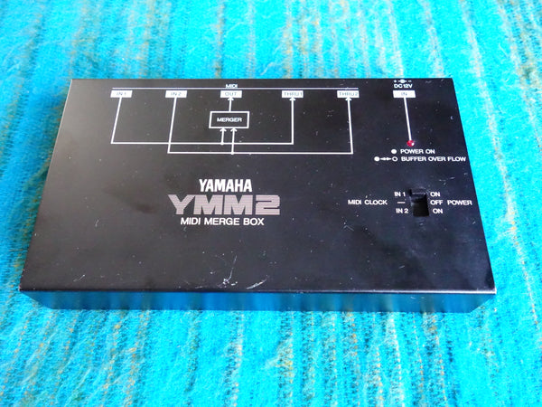 Yamaha YMM2 Midi Merge Box w/ AC Adapter - Rare 80's Vintage - G115