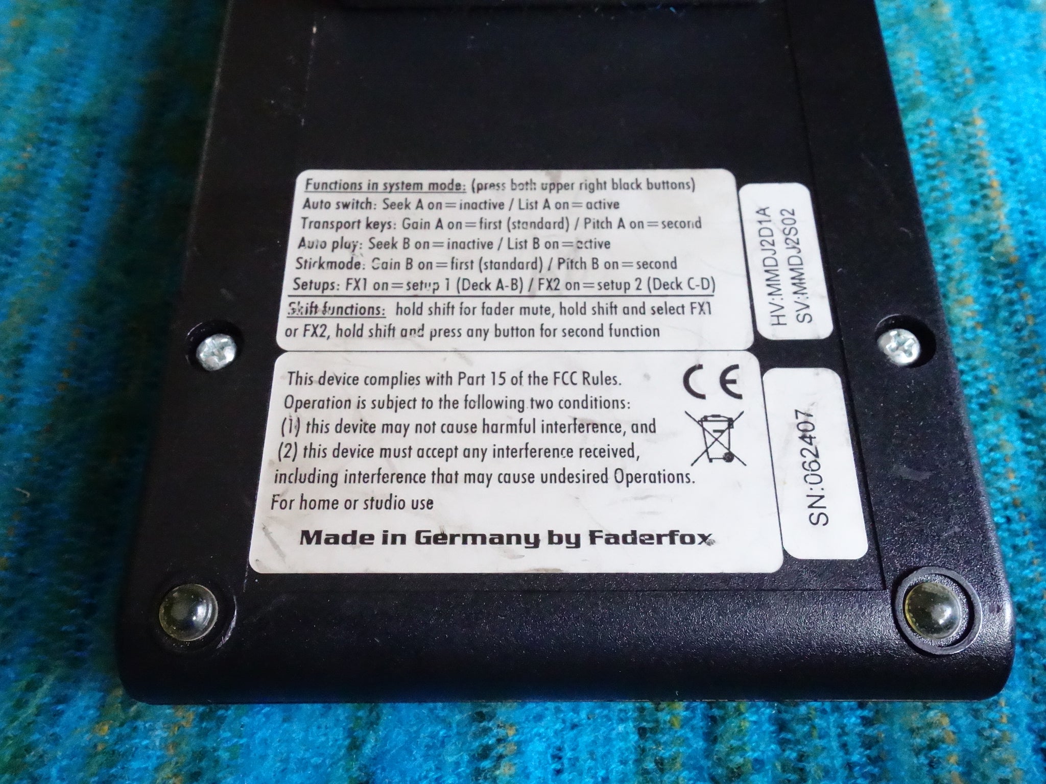 Faderfox Micromodul DJ2 Midi Controller w/ Original CD Driver