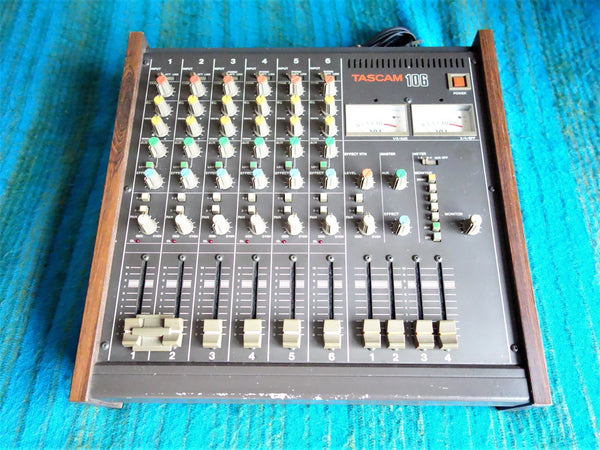 Tascam M-106 6 Channel Analog Stereo Mixer 80's Vintage - Serviced - G136
