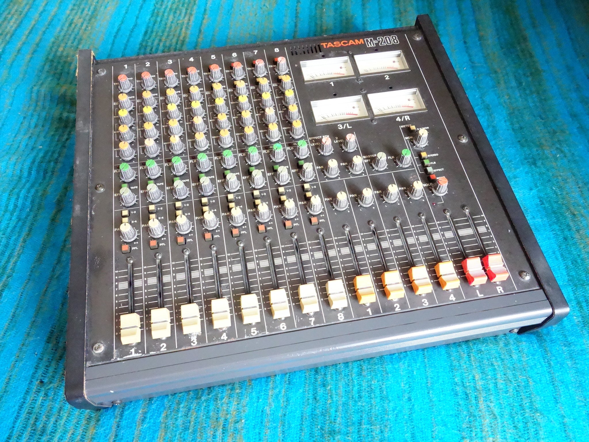 Tascam M-208 8 Channel Stereo Mixer 80's Vintage Analog - Serviced - G140