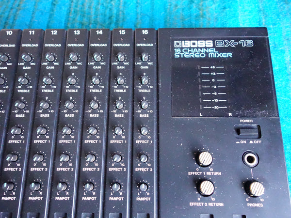 Boss BX-16 16 Channel Compact Stereo Mixer w/ AC Adapter - 80's Analog - G198