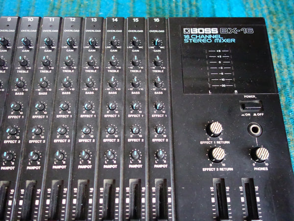 Boss BX-16 16 Channel Compact Stereo Mixer w/ AC Adapter - 80's Analog - H038