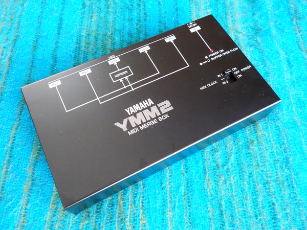 Yamaha YMM2 Midi Merge Box w/ AC Adapter - Rare 80's Vintage - F176